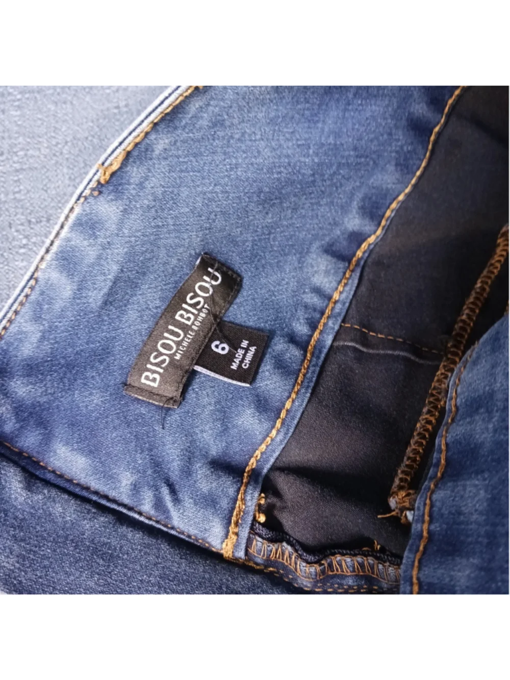 Bisou Bisou Michele Bohbot Jeans Womens 6 Skinny Fit Shaping Indigo Denim